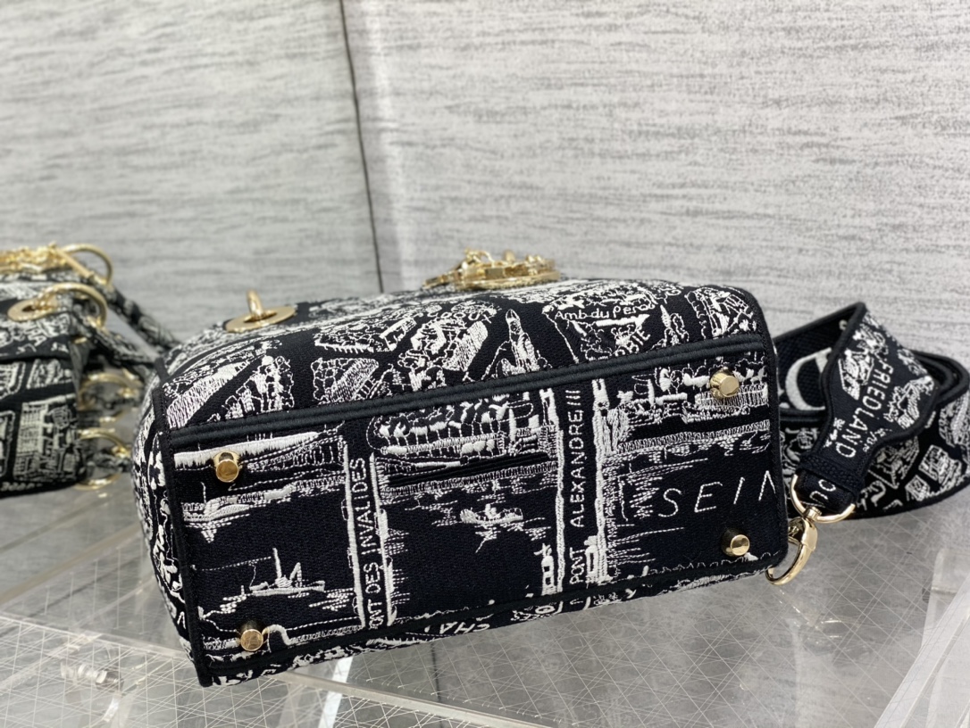 10A + top quality Dior Medium Lady D-Lite Bag 0812 LM003 24cm