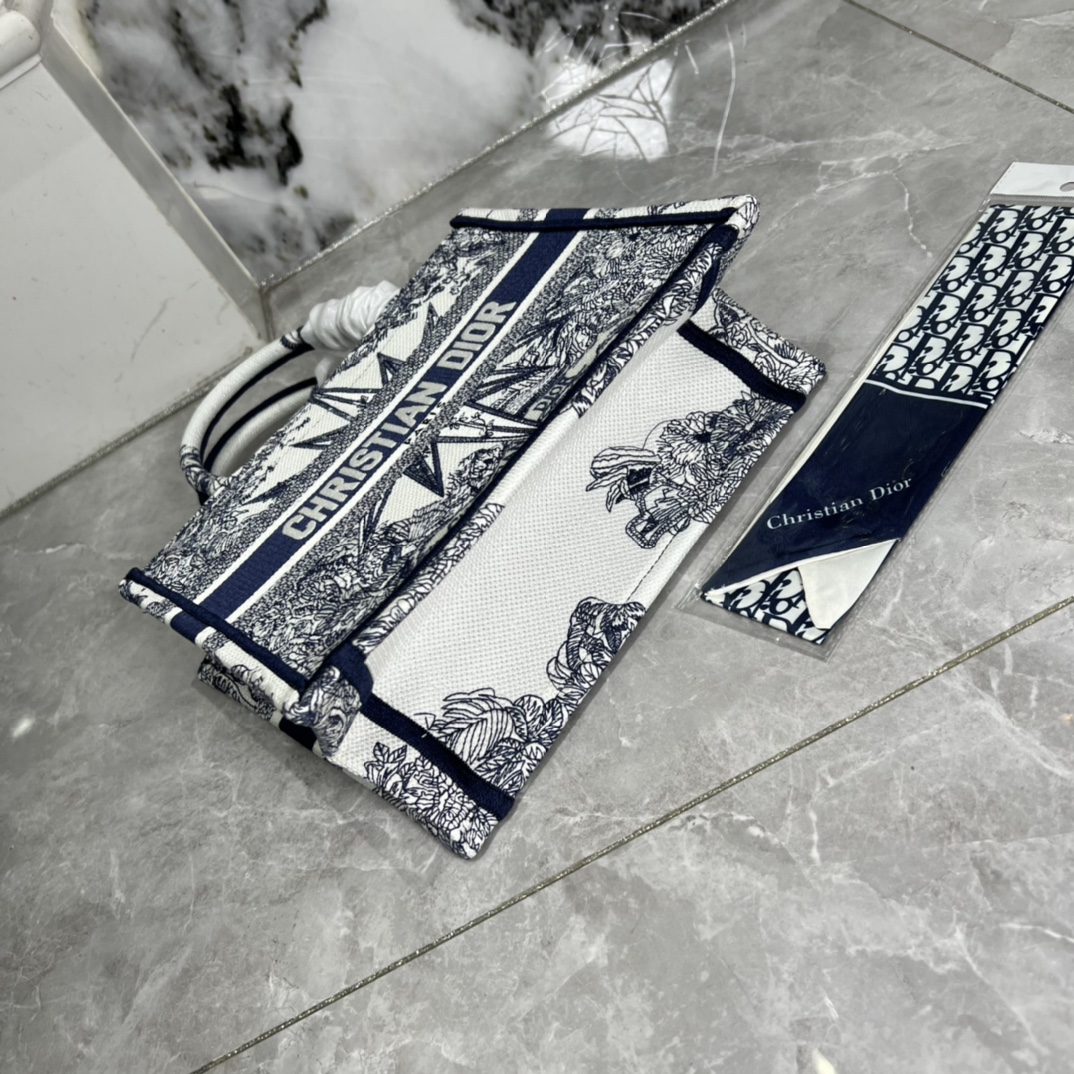 10A + top quality Small Dior Book Tote 0175 XB012 26cm