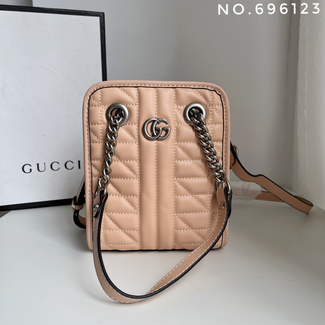 Gucci Marmont Leather Handbags Tote Bag (Replica)