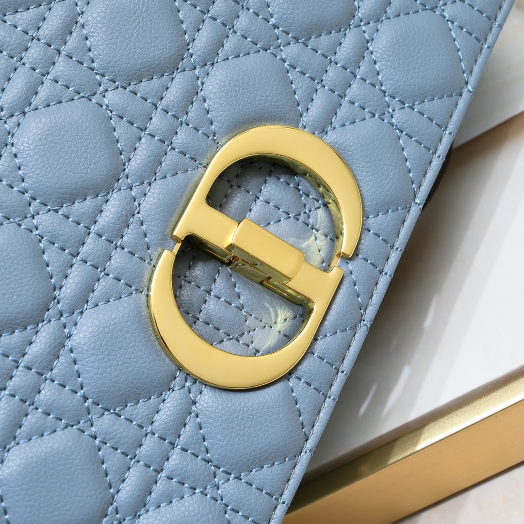 Large Dior Caro Bag Blue 9797 XB002 28cm