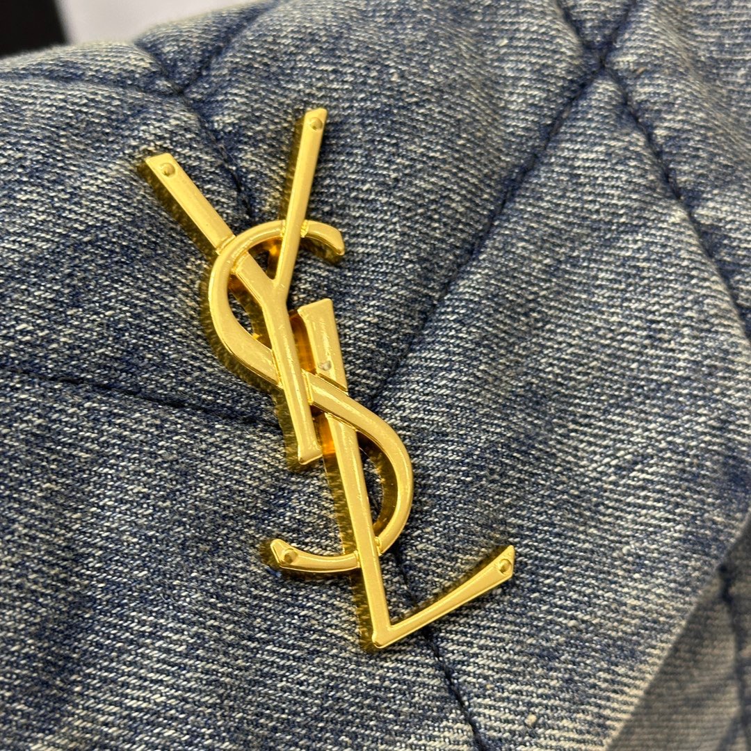 SAINT LAURENT Loulou Puffer Denim Leather Bag(Replica)