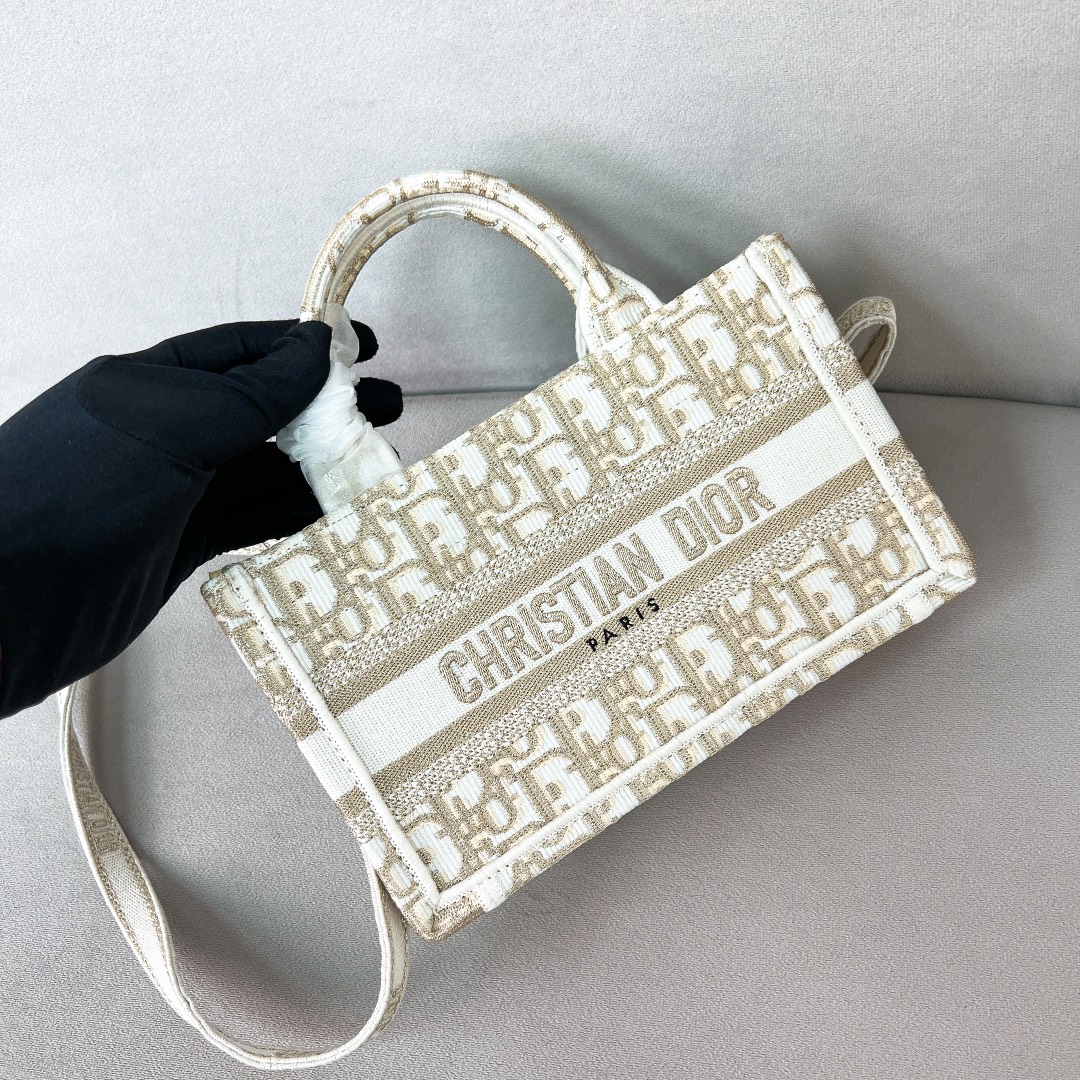 10A + top quality Mini Dior Book Tote with Strap 5573 DLAM041 21.5cm