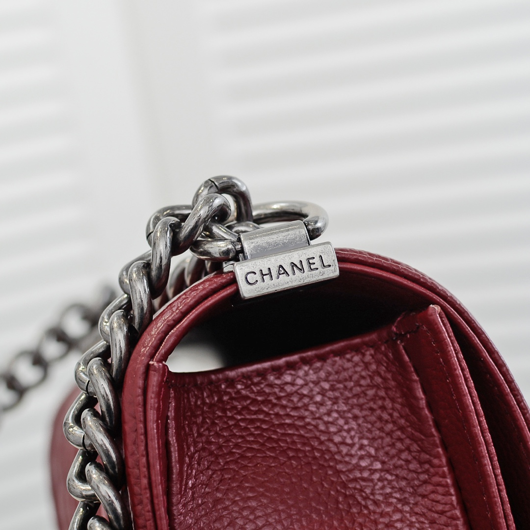 Chanel Leboy litchi or lychee pattern Shoulder Bag Handbag