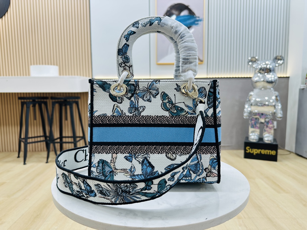 10A + top quality Dior Medium Lady D-Lite Bag 9920 DD003 24cm