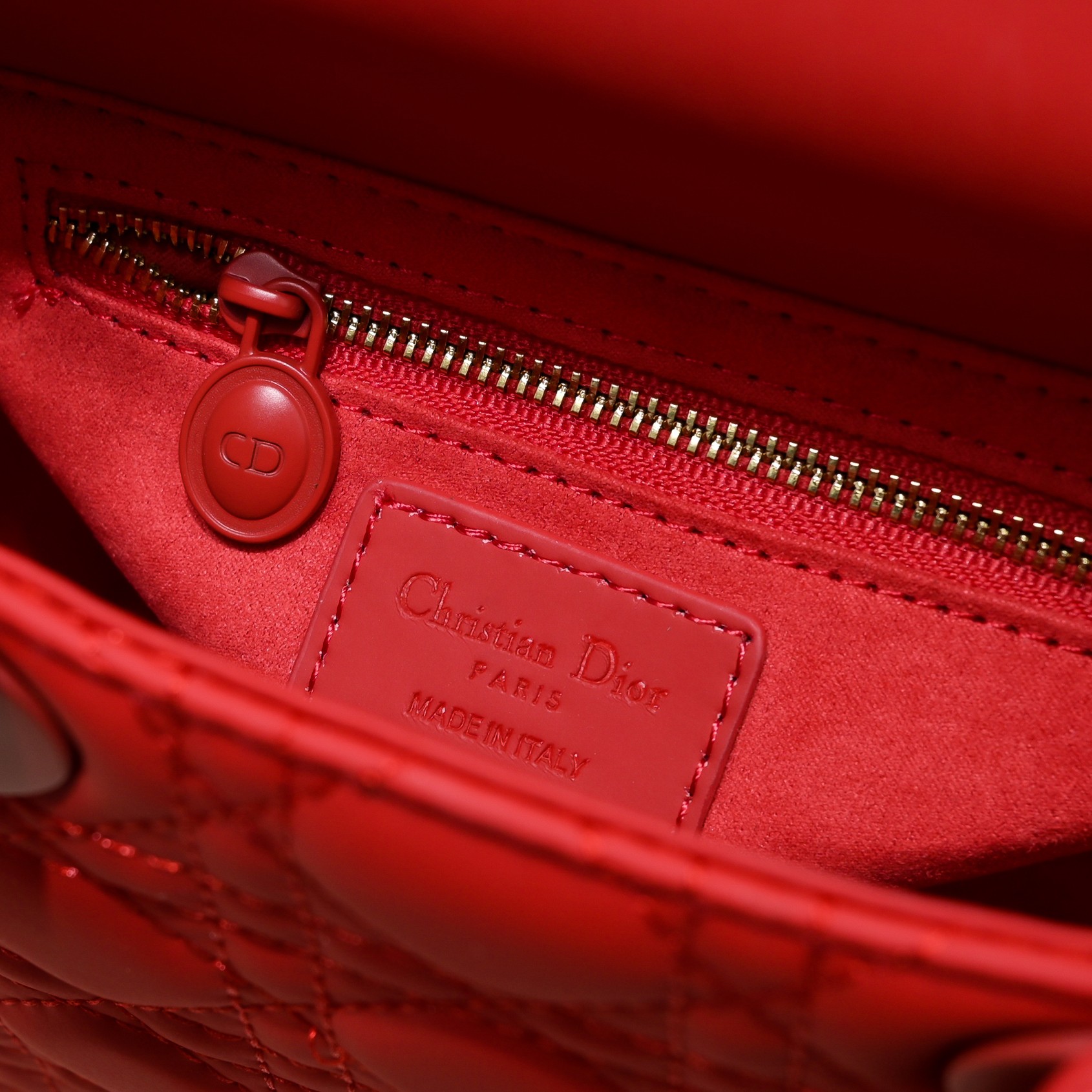 Small Lady Dior My ABCDior Bag Red Matte 2022 LM061 20cm
