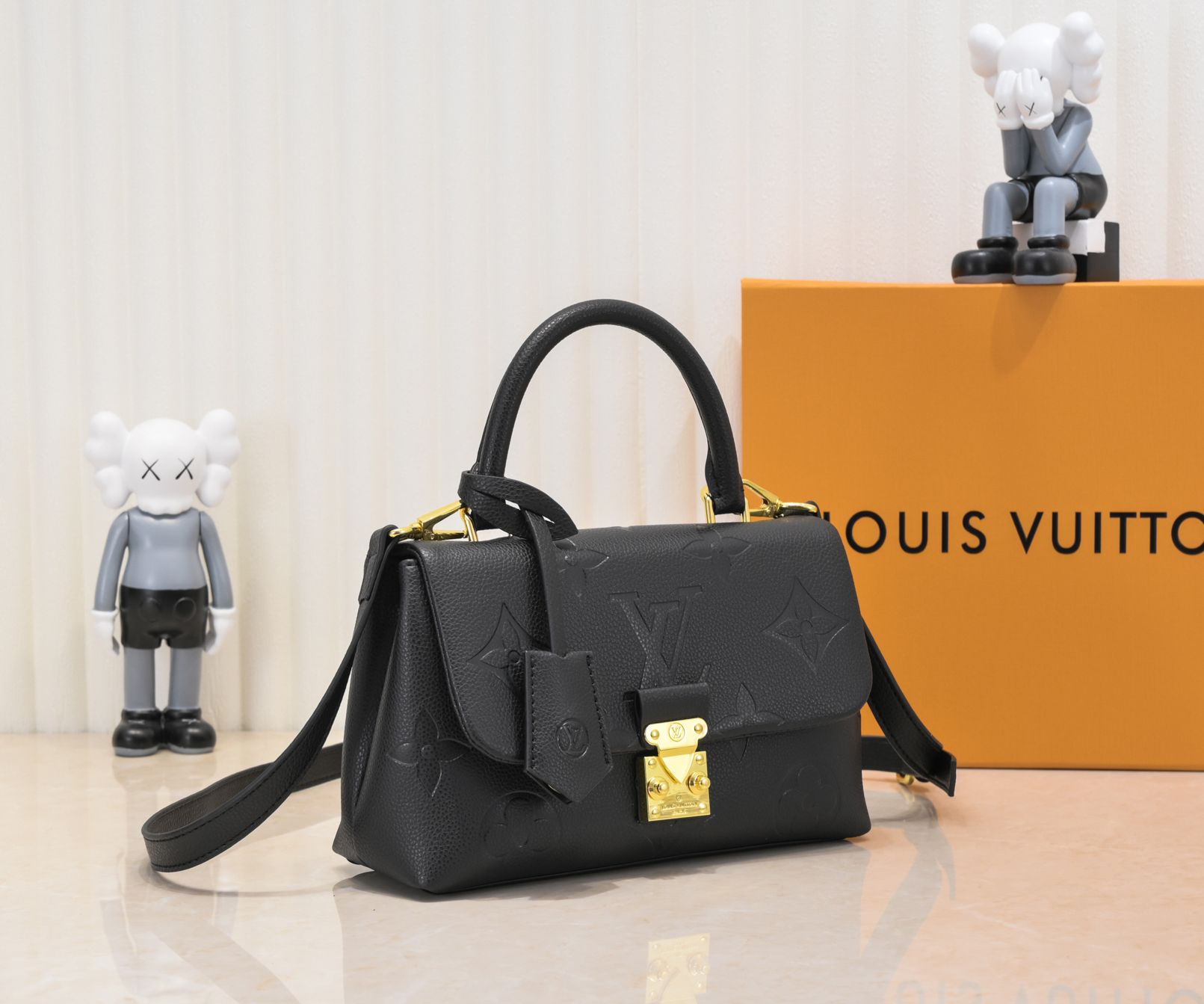 LV Madeleine Bag Black embossing M45976 XX061 24-30cm