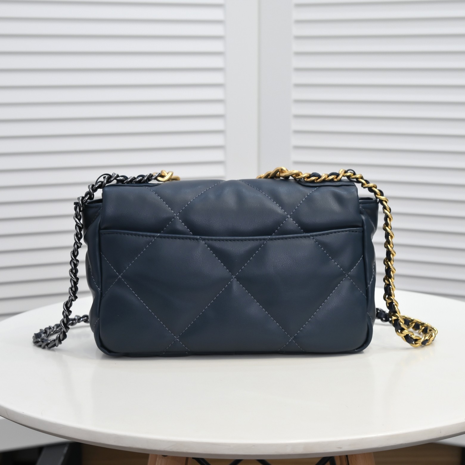 Chanel Lambskin Quilted Small 19 Flap Shoulder Bag Handbag