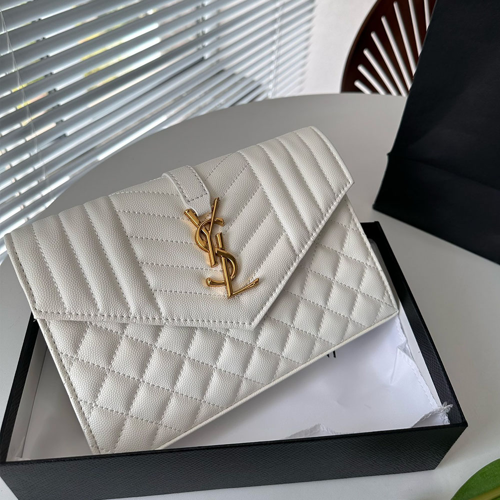 Saint Laurent YSL Envelope Medium 24- Embossed Leather Shoulder Bag(Replica)