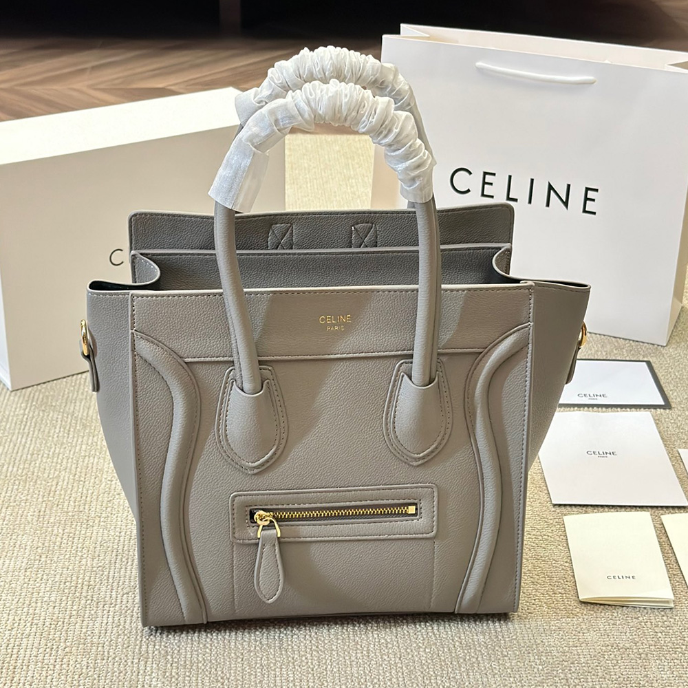 Celine Luggage Smiley leather handbag crossbody bag  (Replica)