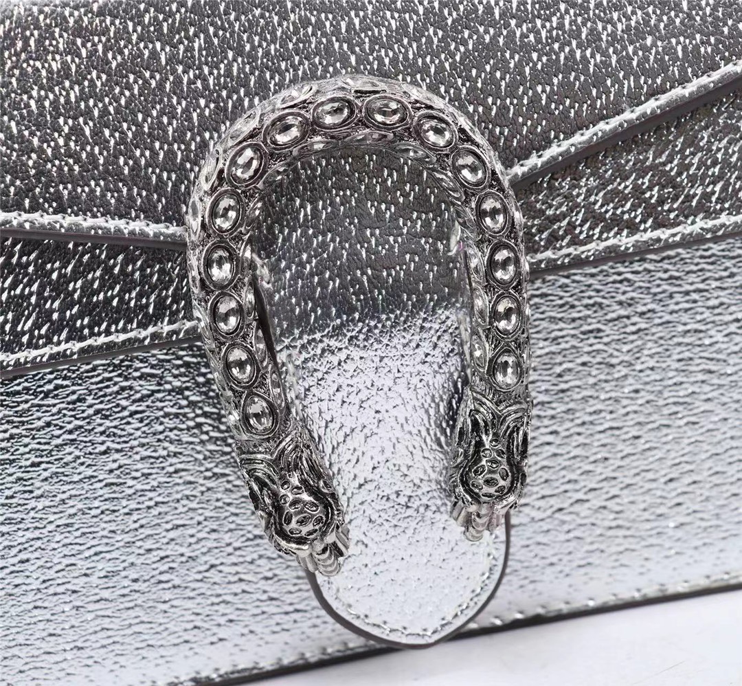 Dionysus Small Shoulder Bag Silver 499623 LM002 25cm