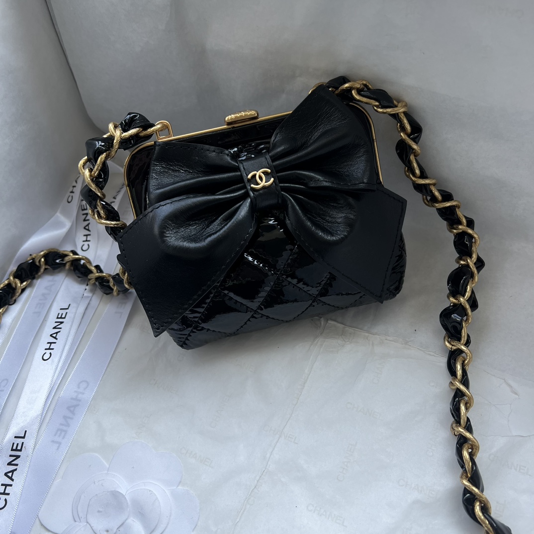 Chanel Bow Cute Clip Bag Sheepskin