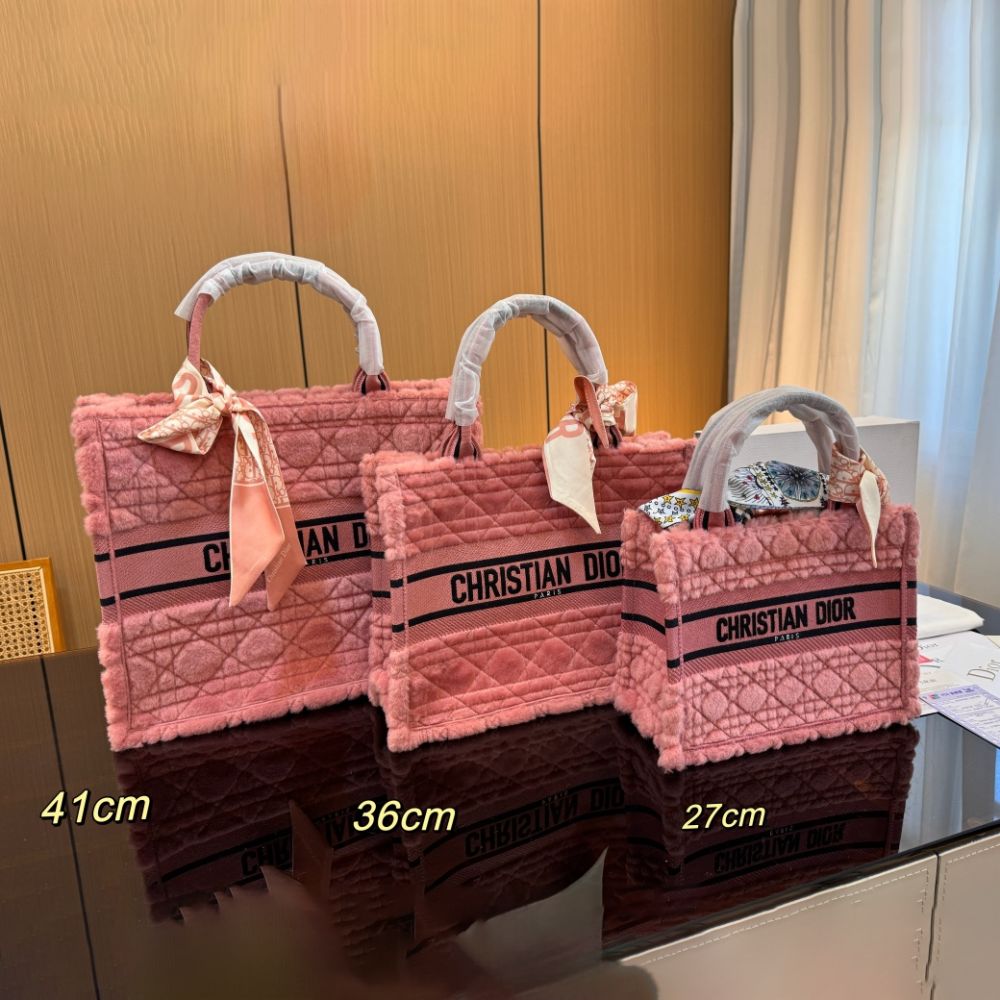 Dior Shearling Book Tote Medium Large Size (Replica)