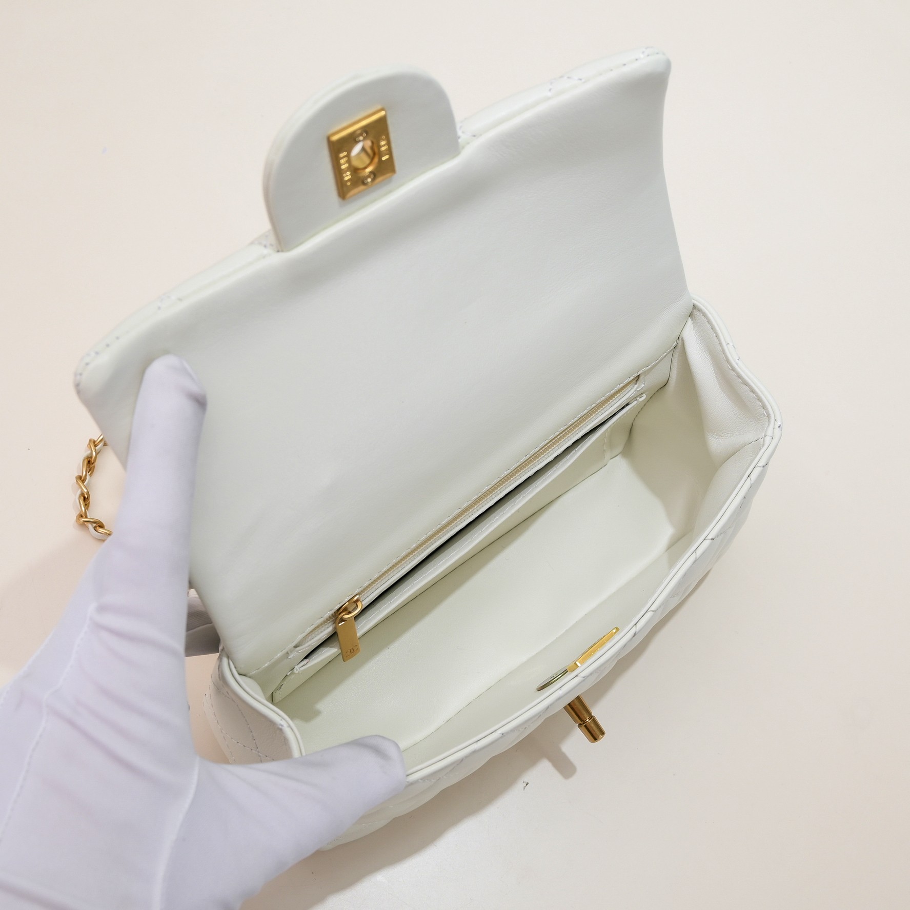 Chanel 22B Mini CF Handle Shoulder Bag Handbag