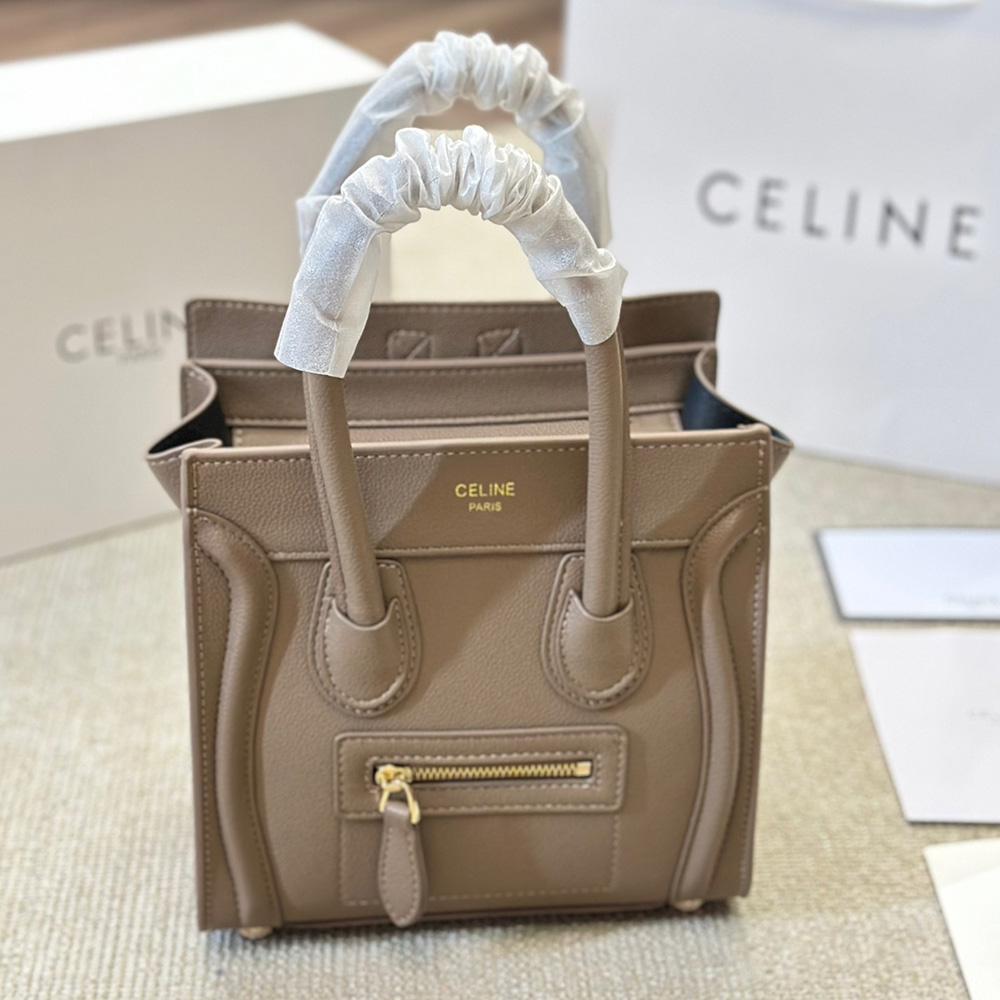 Celine Luggage Smiley leather handbag crossbody bag  (Replica)