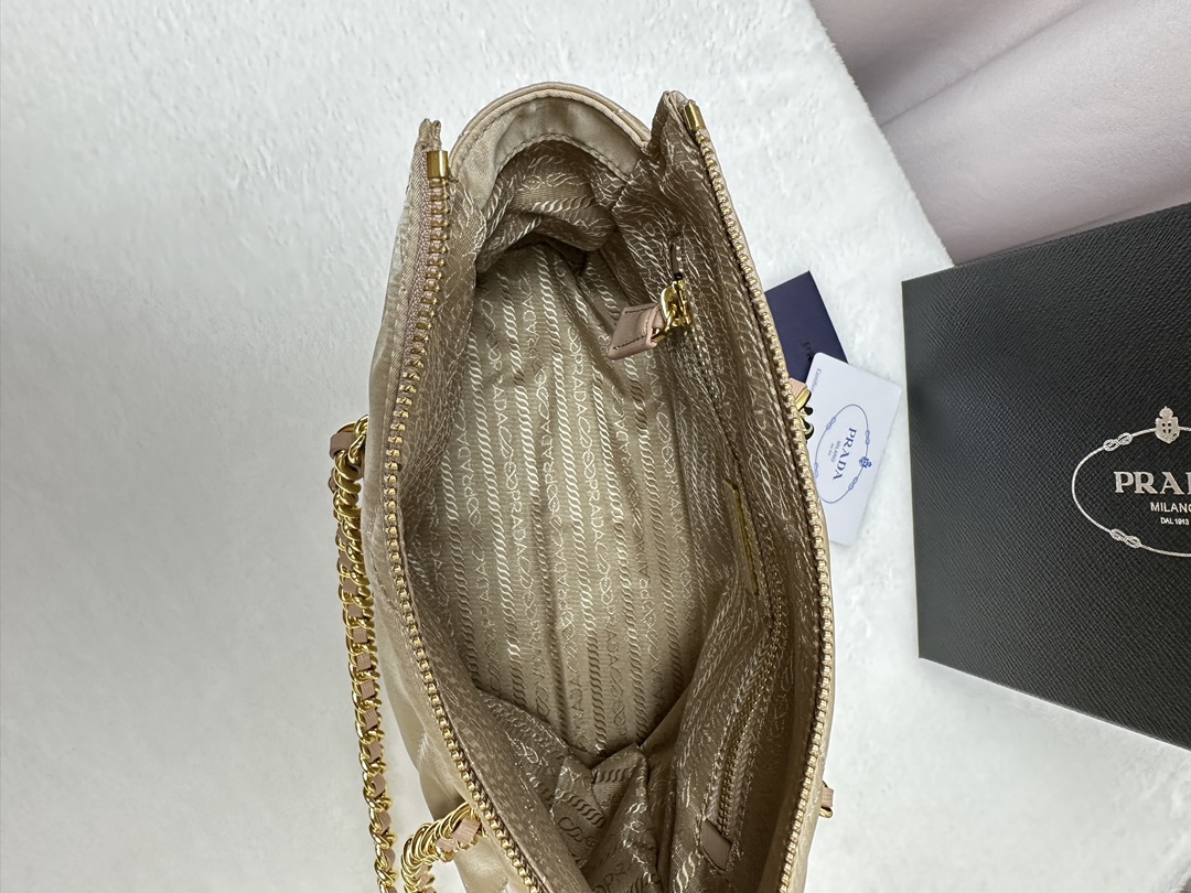 Prada Re-Nylon Tote Apricot 1BG468 22PJ051 25cm