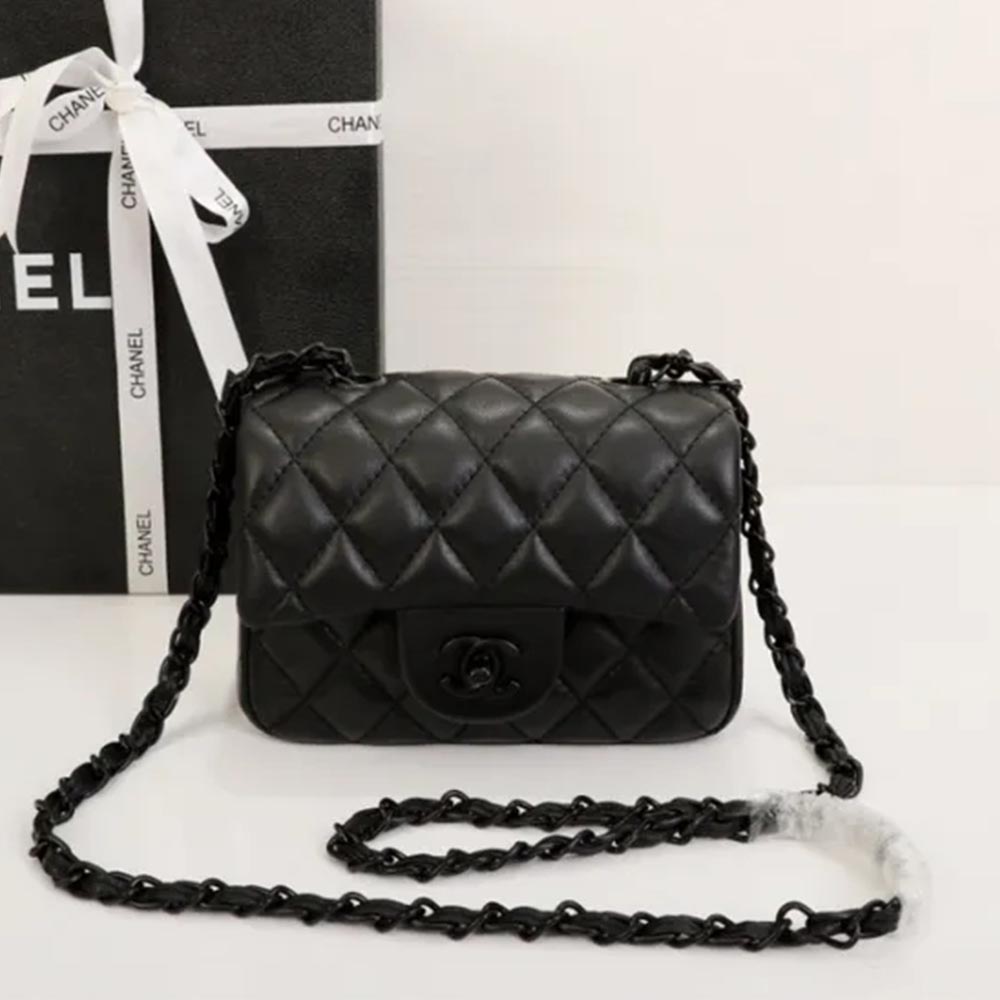 chanel1115PYD041 18x14x7 cm black logo