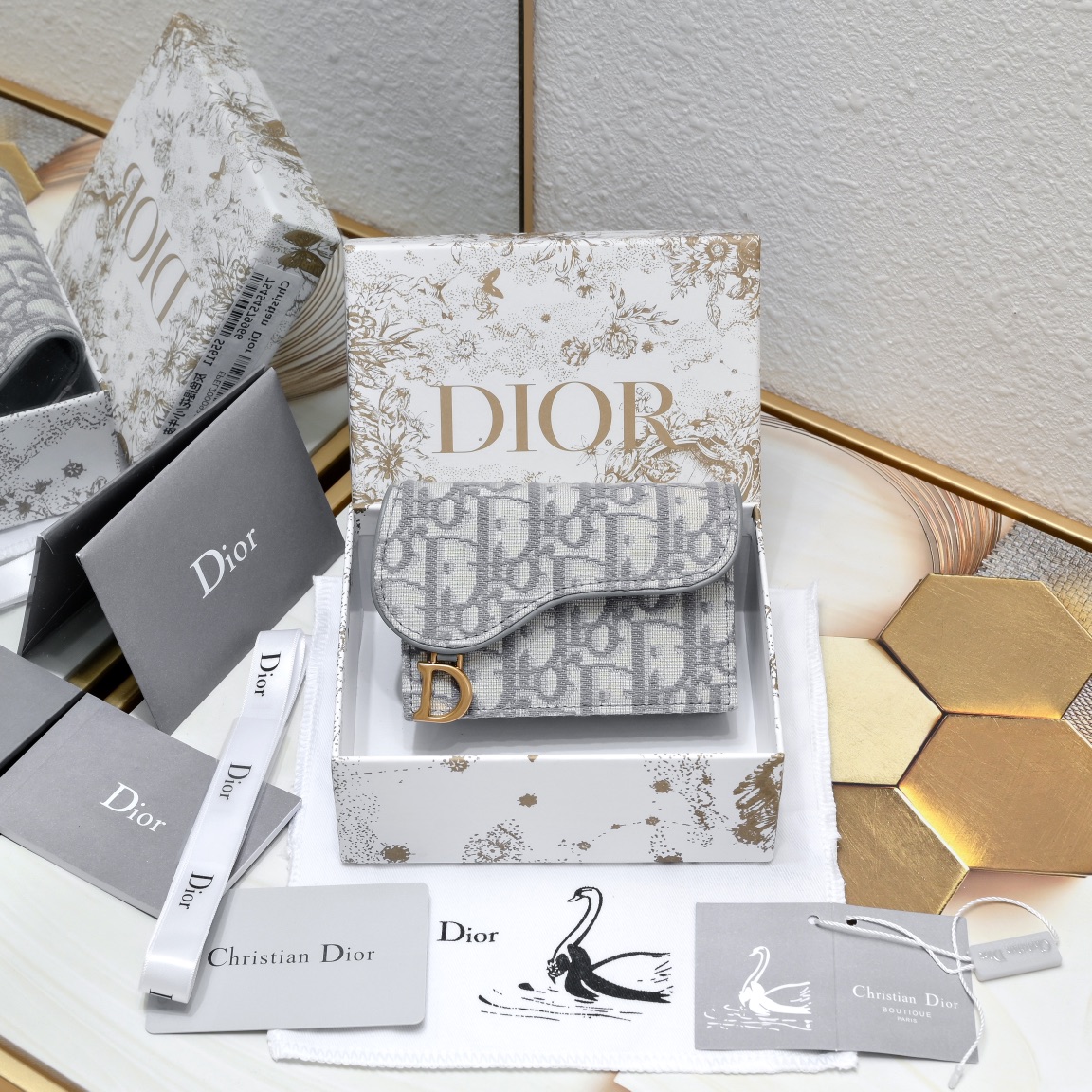 10A + top quality Dior Saddle Wallet S5611 LM051 10.5cm