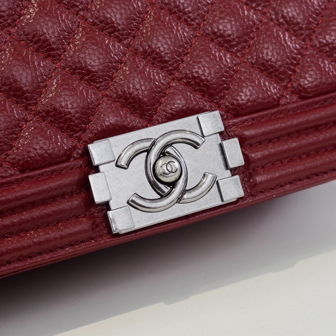 Chanel Leboy litchi or lychee pattern Shoulder Bag Handbag