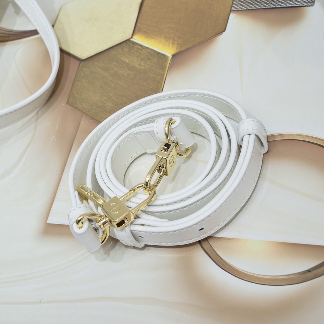 Small Lady D-Joy bag White patent leather CD0541 XB091 22cm