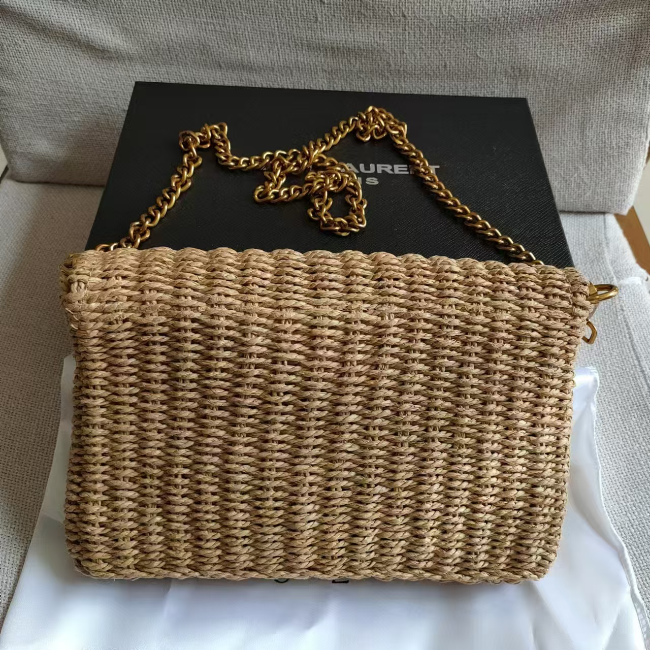 YSL Straw Bag 27cm