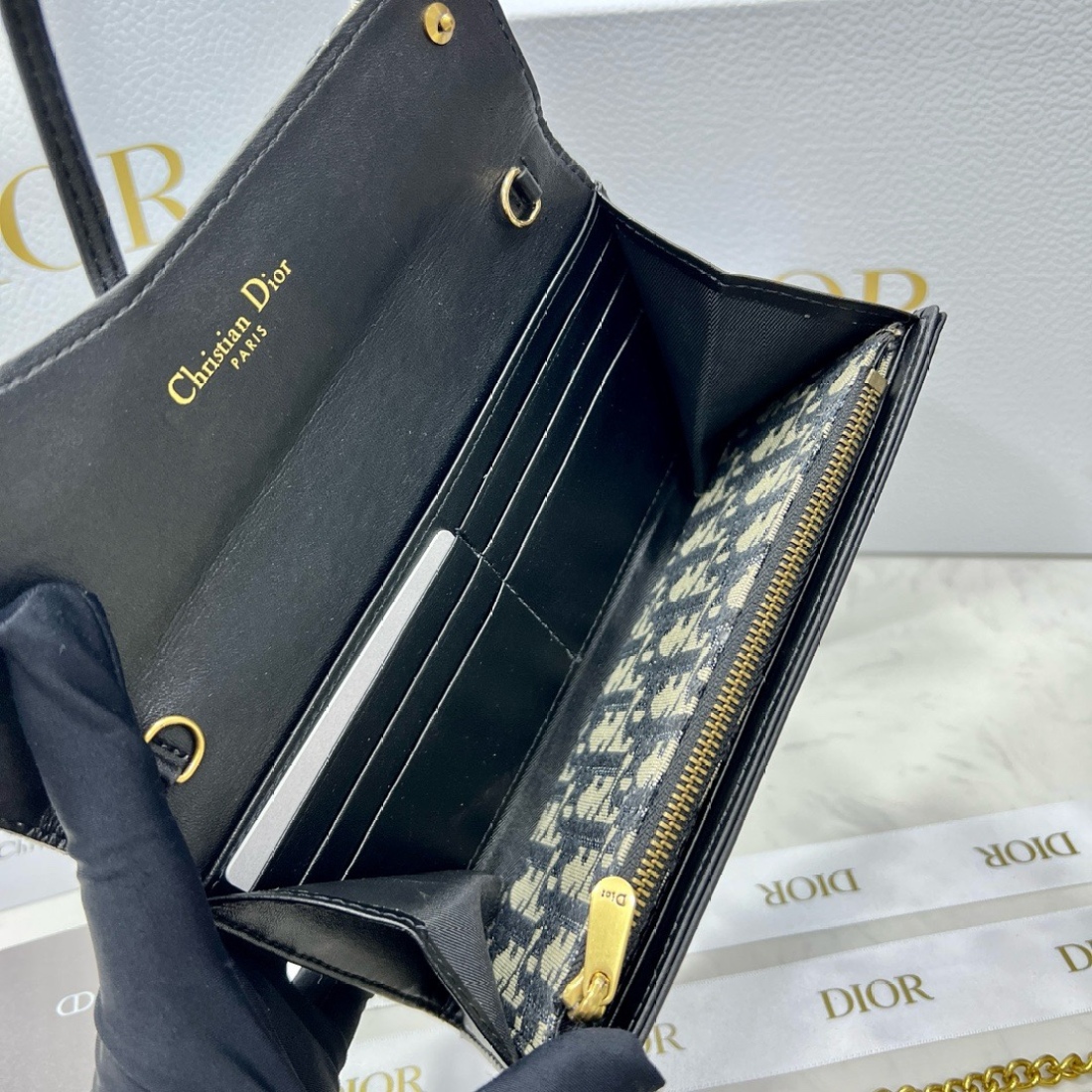 Dior Saddle Chain Wallet(Replica)