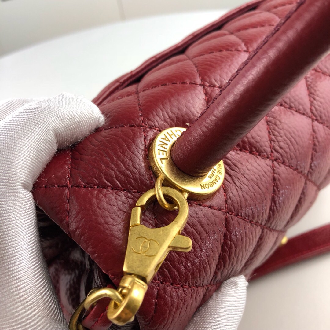 Chanel Red Medium Shoulder Bag Handbag