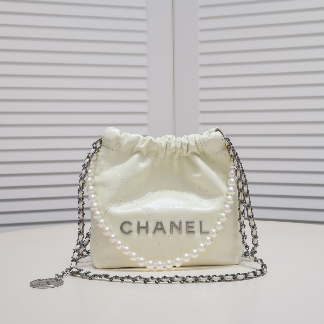 Chanel 22S Trash Bag Mini Pearl Bag Shoulder Bag Handbag