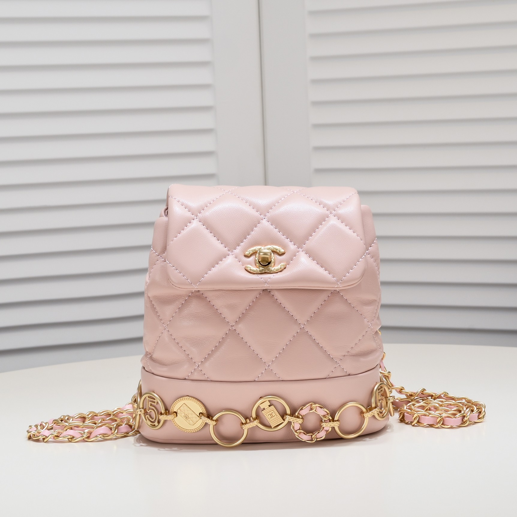 Chanel 23b Gold Coin Pink Shoulder Bag  Shoulder Bag Handbag