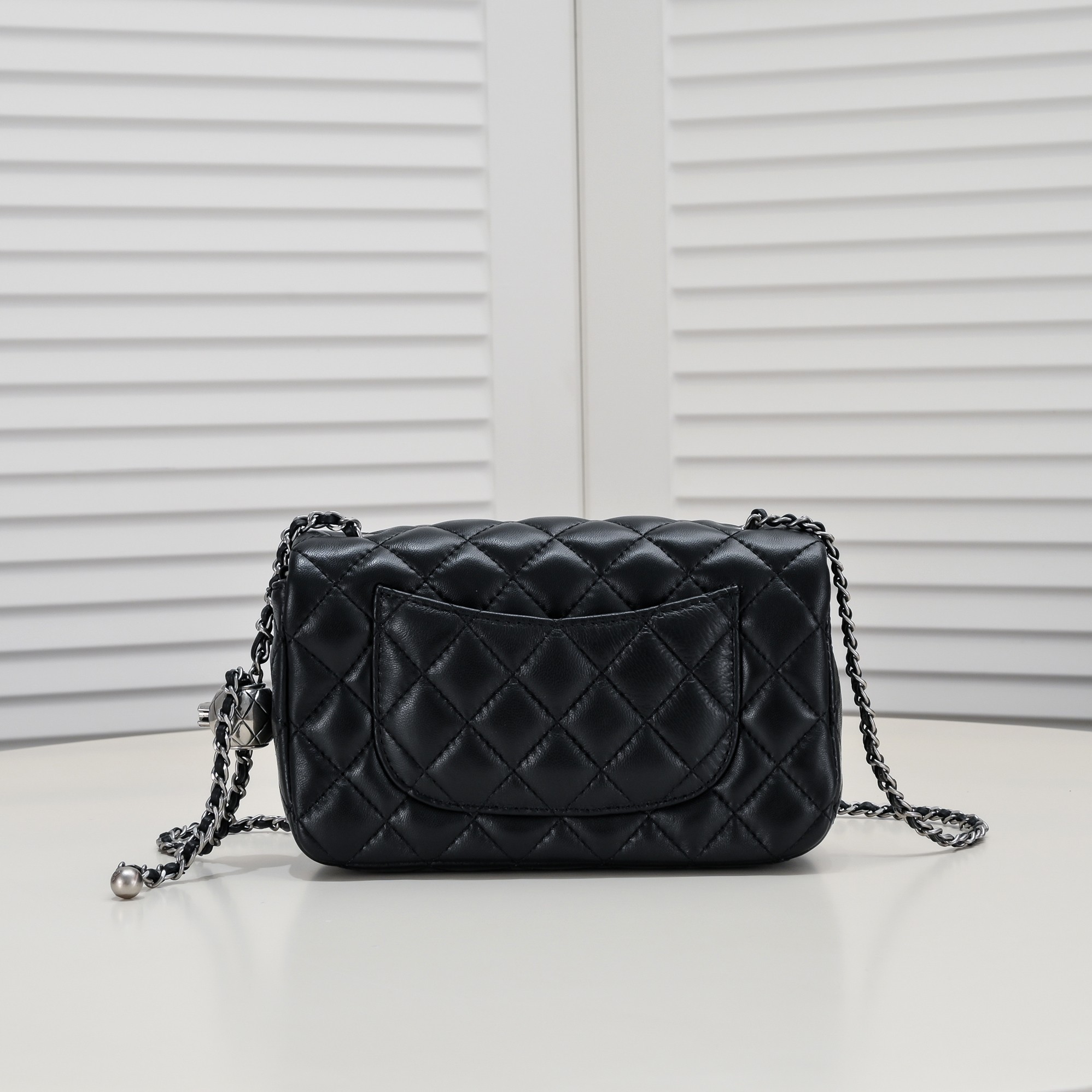 Chanel Cross Body Metal Ball Chain Shoulder Bag Handbag