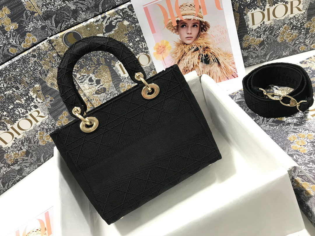 10A + top quality Dior Medium Lady D-Lite Bag M0565 LM003 24cm