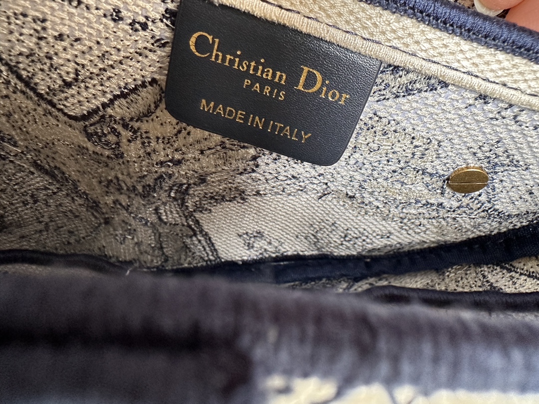 Dior Embroidery Saddle Bag Shoulder Bag Handbag Mirror Quality Version 10A(Replica)