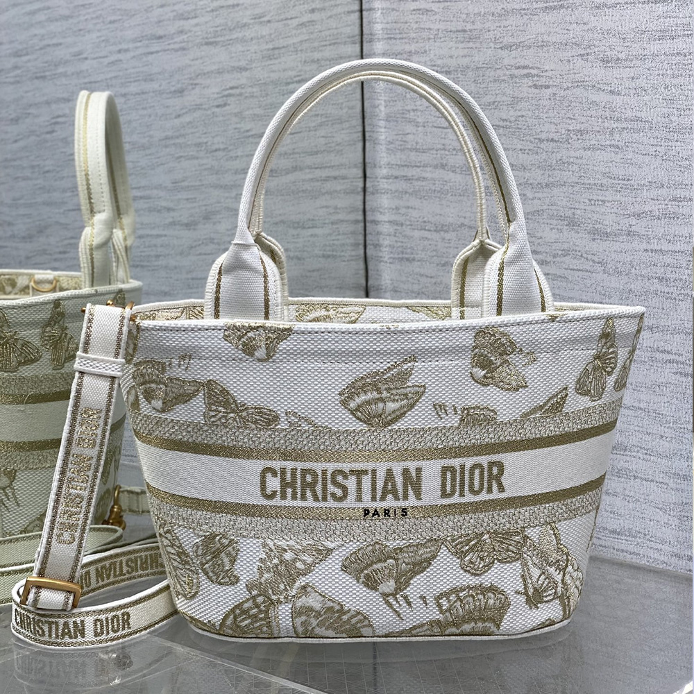 DIOR Gradient Butterflies Embroidered Handbag (Replica)