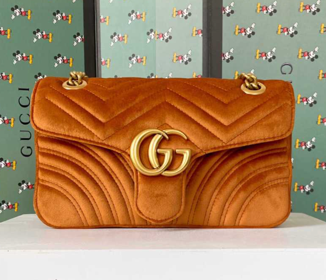 Gucci GG Marmont Velvet Small Shoulder Bag Handbag(Replica)