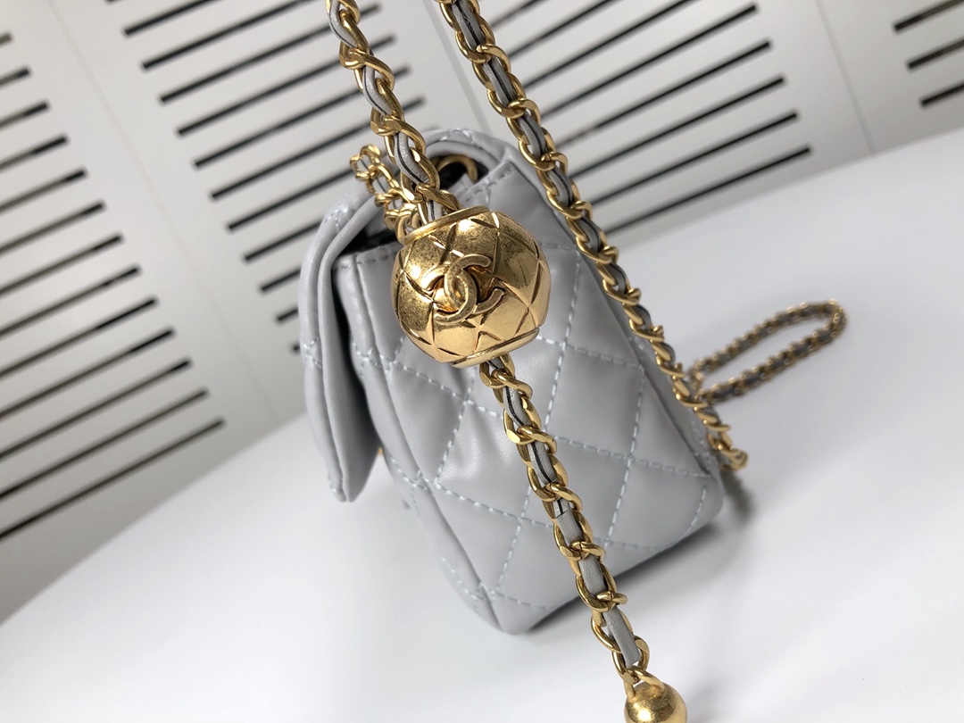 Chanel Cross Body Metal Ball Chain Shoulder Bag Handbag