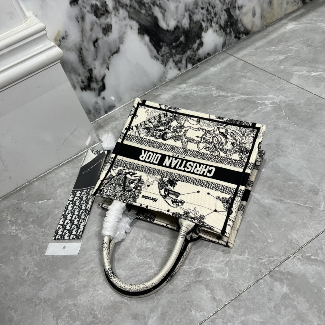 10A + top quality Small Dior Book Tote 0175 XB012 26cm
