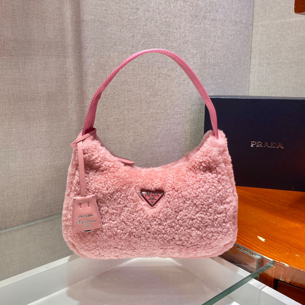 Prada Wool & Cashmere Handbag Shoulder Bag (Replica)