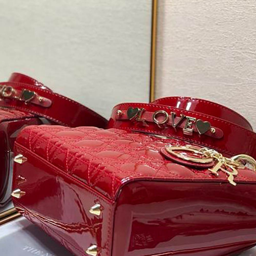 Dior Small Lady Bag - Lacquered Calfskin (Replica)