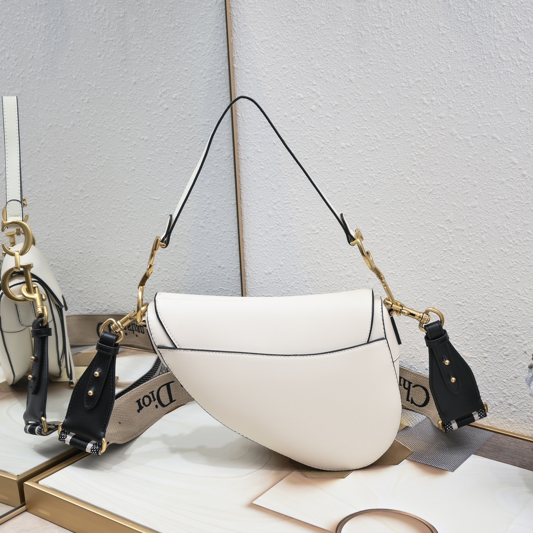 Saddle Bag White with weave strap 1033 XB012 25.5cm