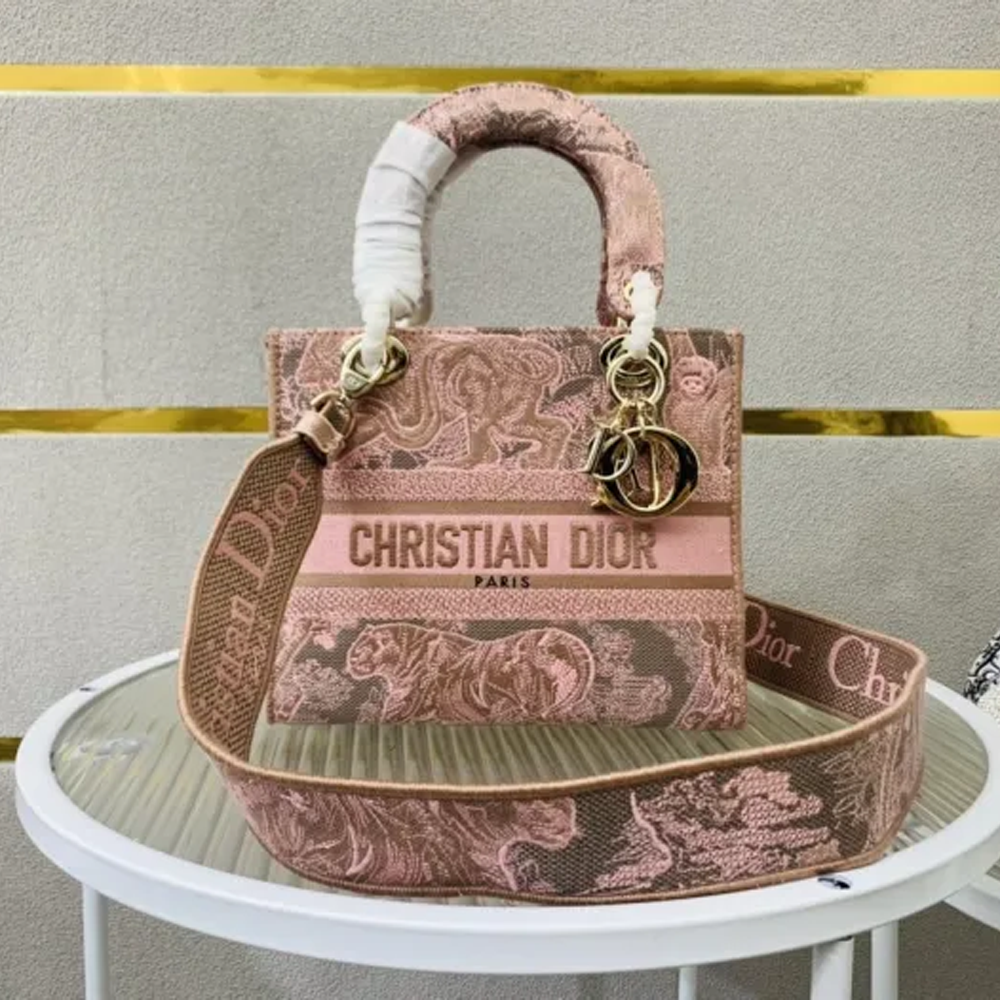 10A + top quality Dior Medium Lady D-Lite Bag 9920 DD003 24cm