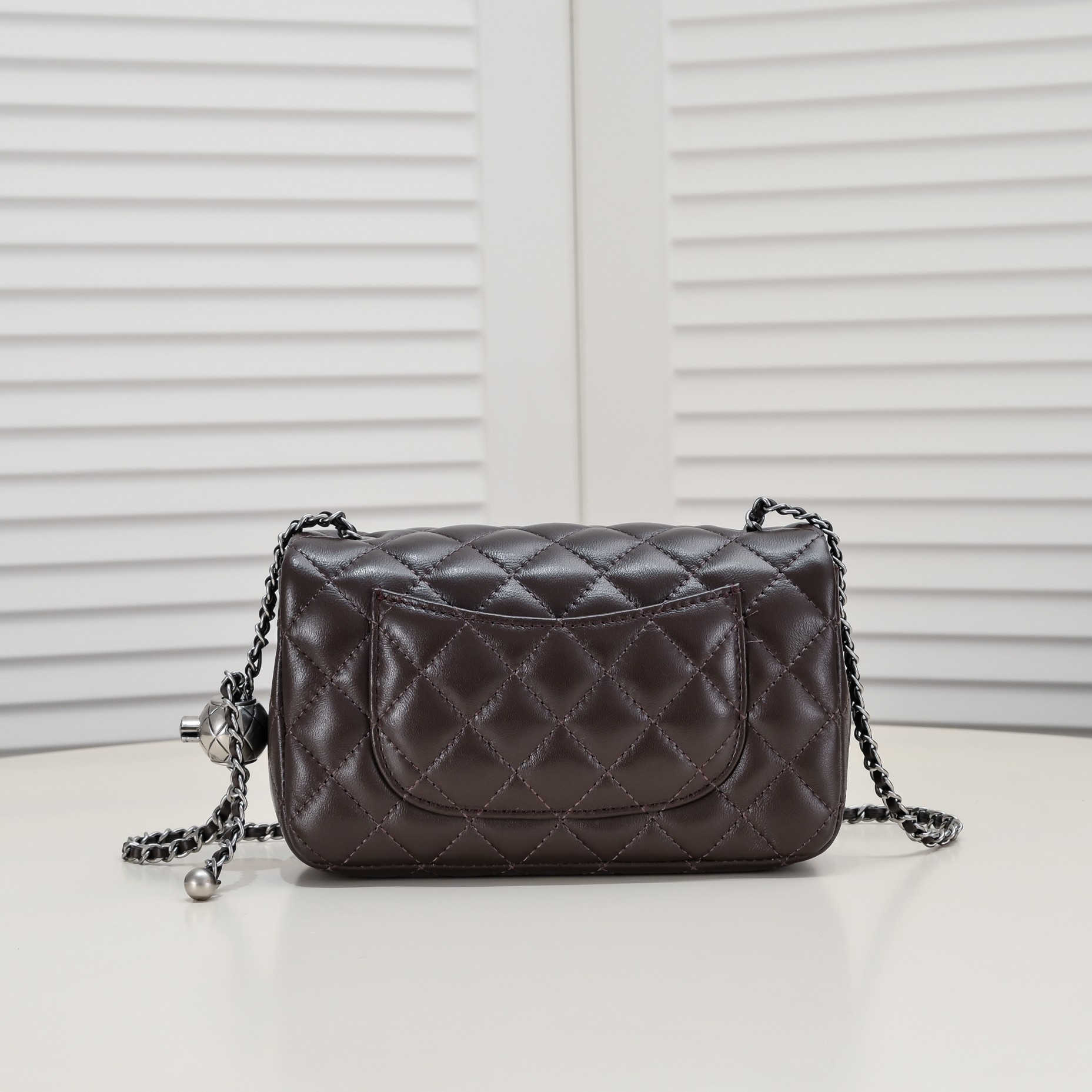 Chanel Cross Body Metal Ball Chain Shoulder Bag Handbag