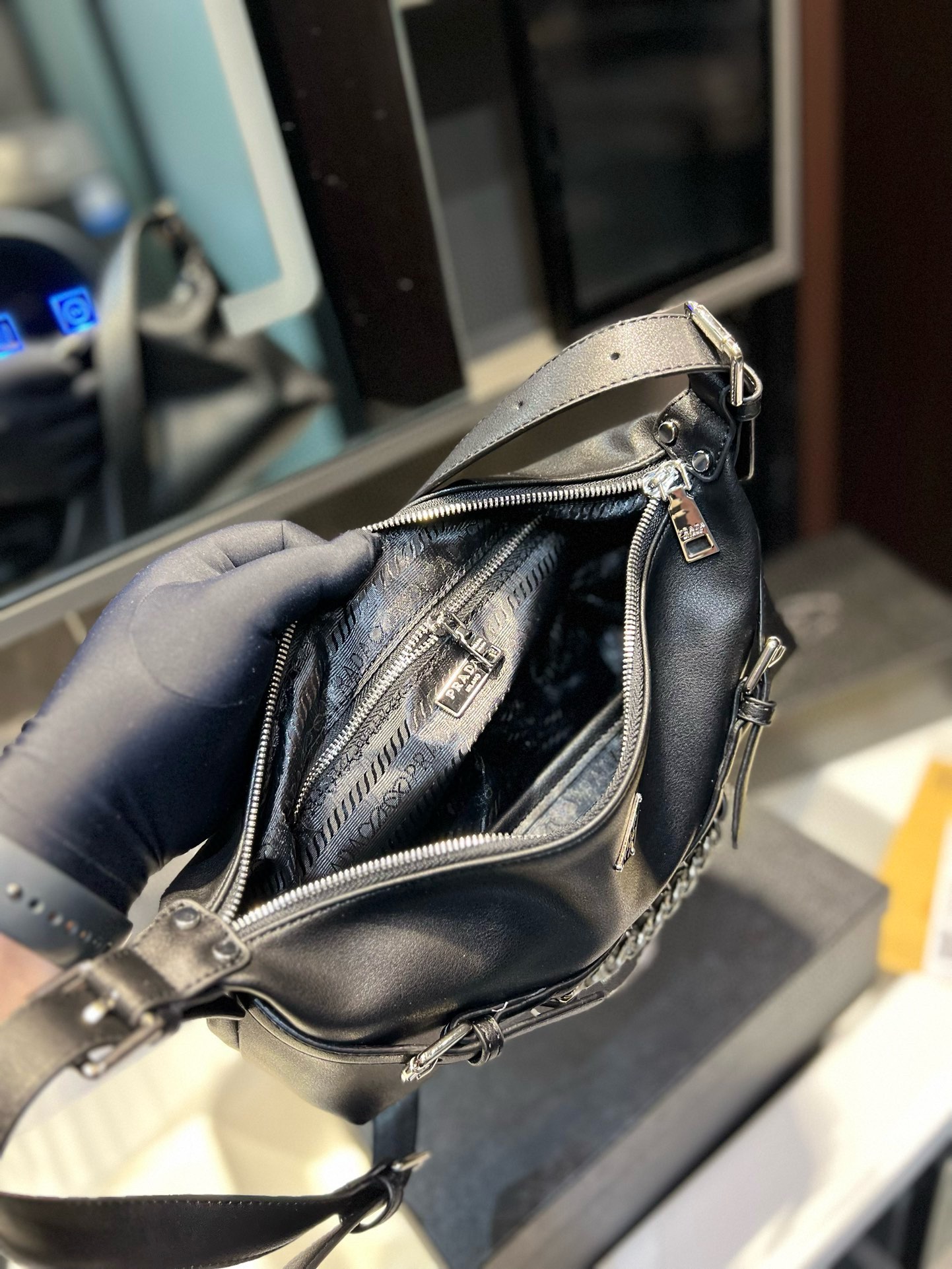 Prada Shoulder Bag 003 DB021 28cm