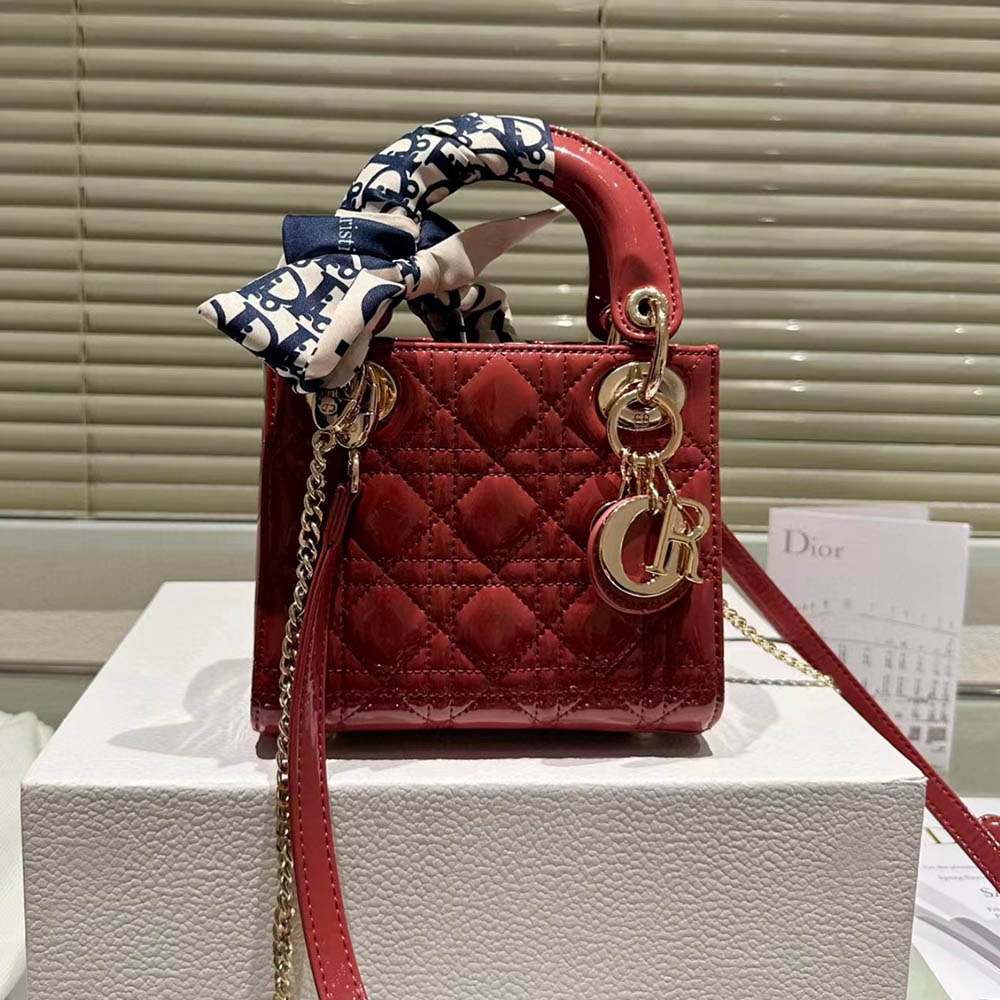 Dior Mini Lady Bag - Lacquered Calfskin (Replica)