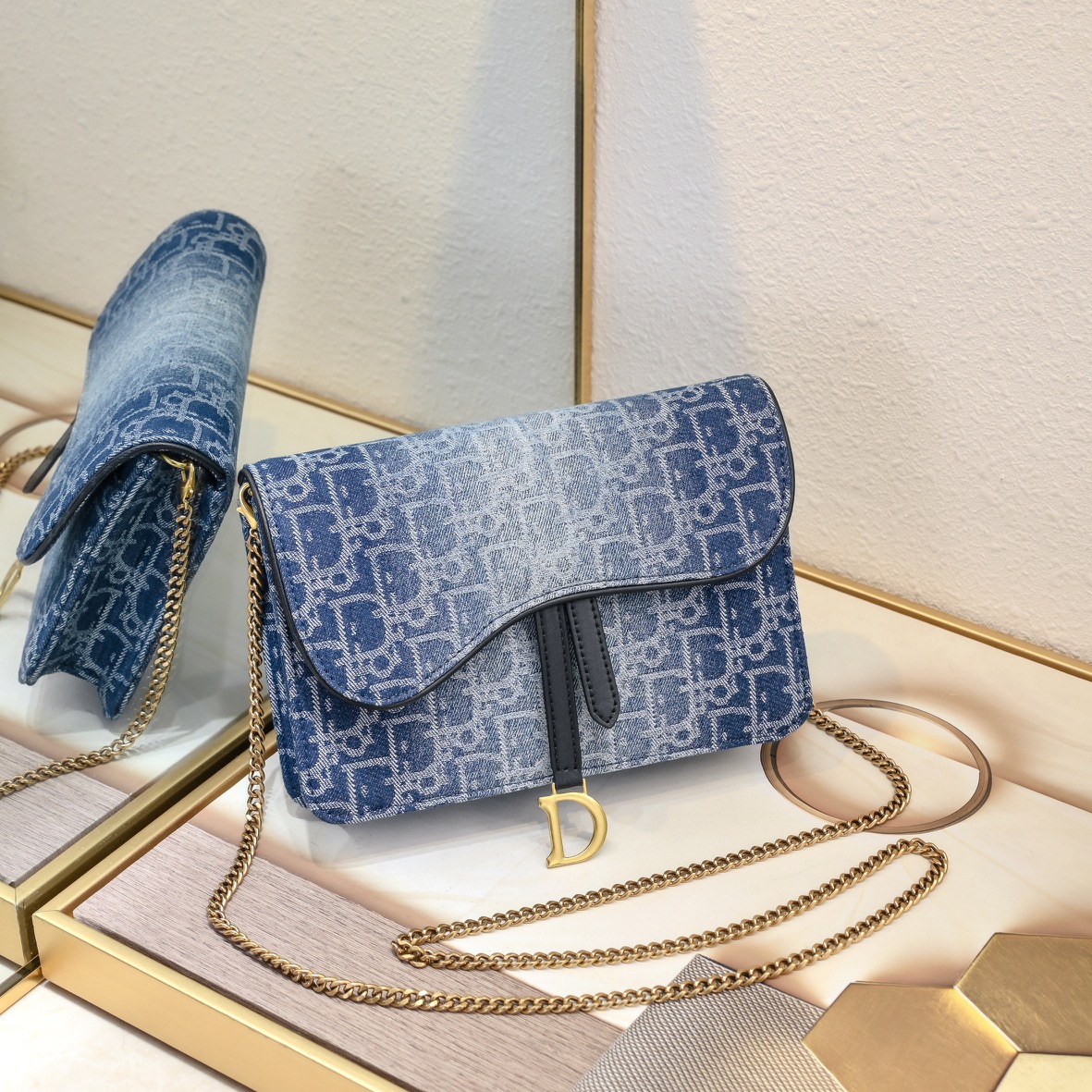 Dior Saddle Chain Bag 1010 LM061 22cm