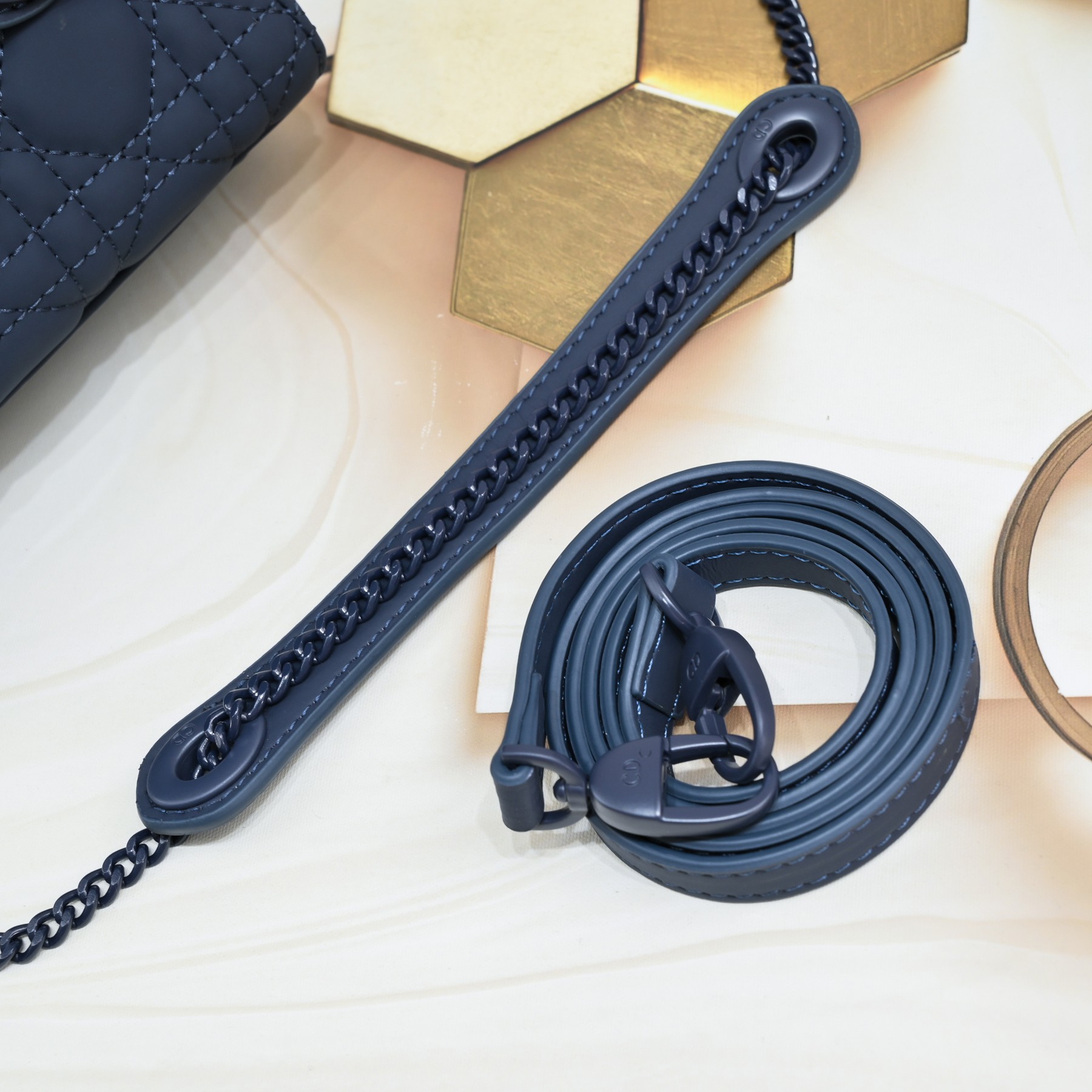 Mini Lady Dior Bag Blue Matte 2022 LM051 17cm