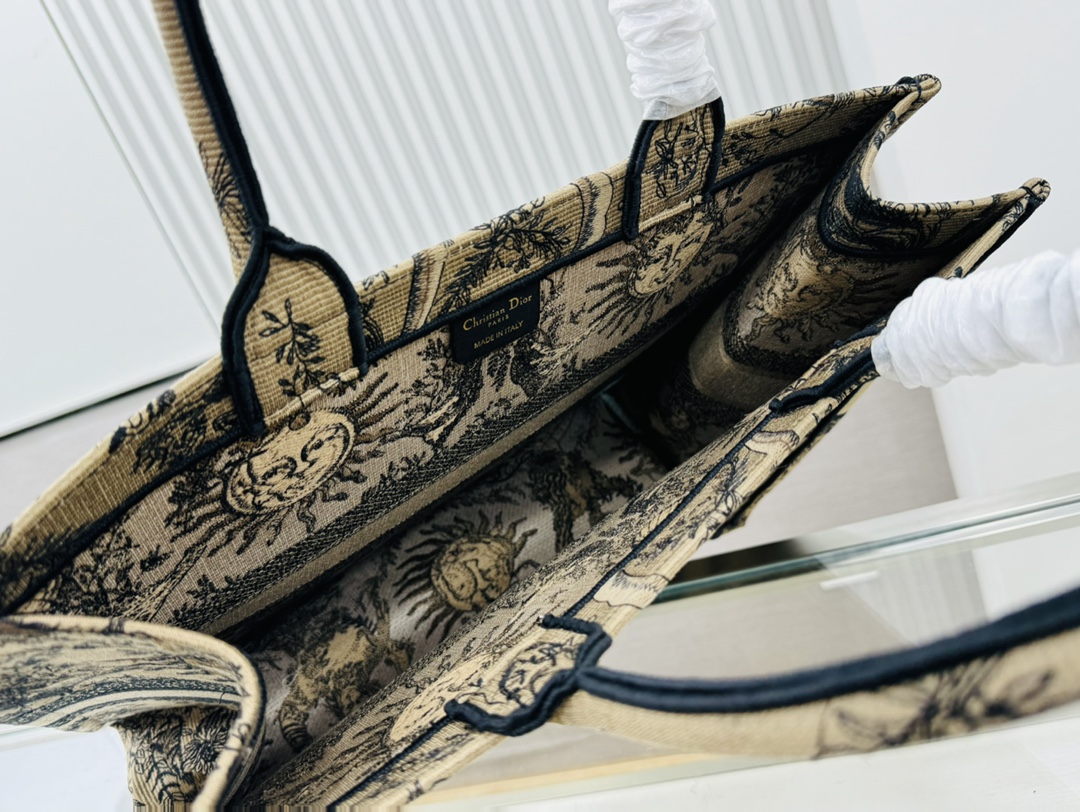 Dior Book Tote Embroider Large Shoulder Bag Handbag