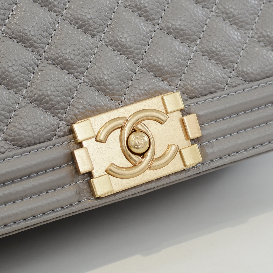 Chanel Leboy litchi or lychee pattern Shoulder Bag Handbag