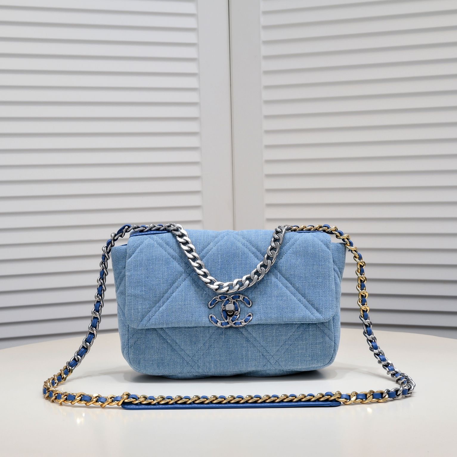 Chanel 19Bag Denim Canvas Handle Crossbody BagοΌReplicaοΌ