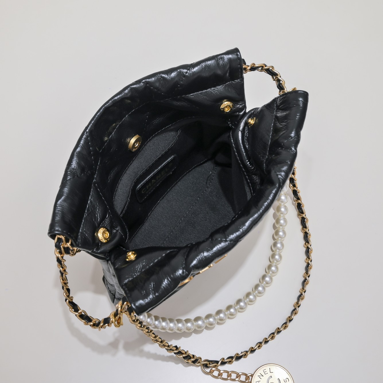 Chanel 22S Trash Bag Mini Pearl Bag Shoulder Bag Handbag
