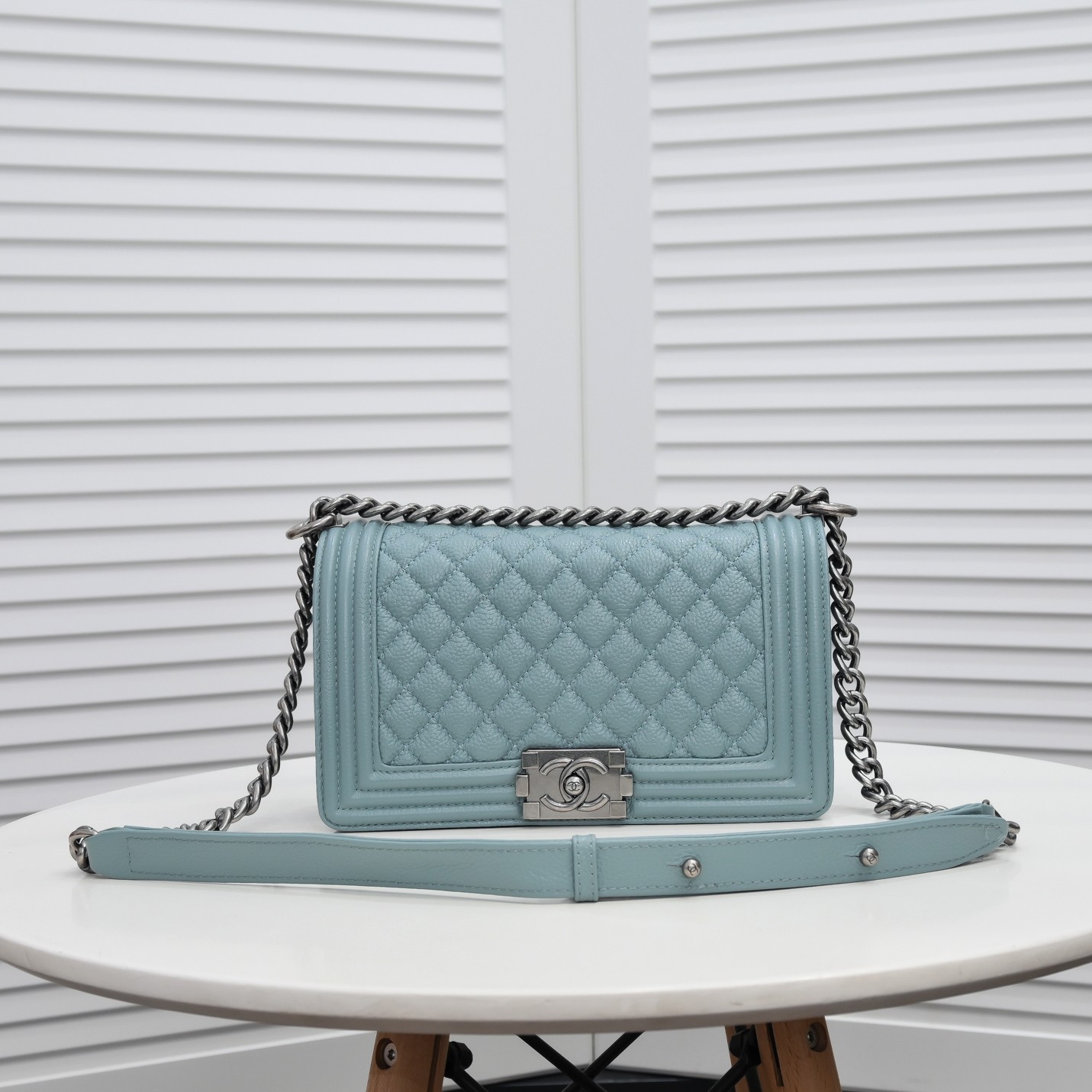 Chanel Leboy litchi or lychee pattern Shoulder Bag Handbag