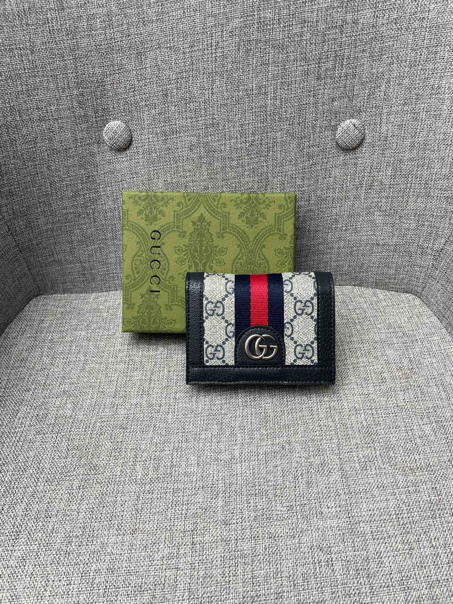 Ophidia GG Card Case Wallet 523155 XL07 11cm